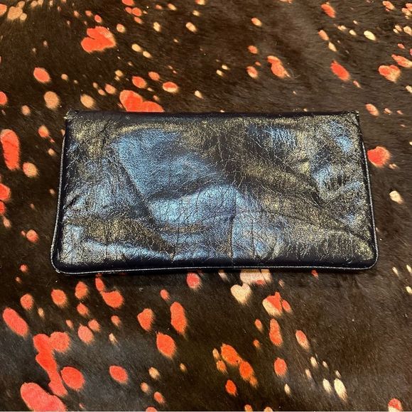 Vintage Debonair Roystone navy blue envelope style clutch - Picture 8 of 14